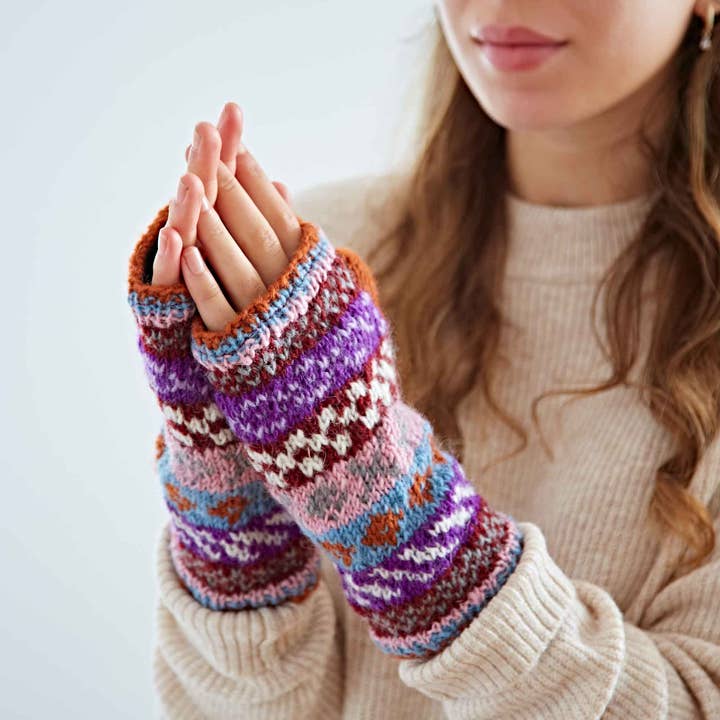 The Paper High Gift Company Limited - Wholesale Hand warmer - Woollen Fairisle Handwarmer Gloves9