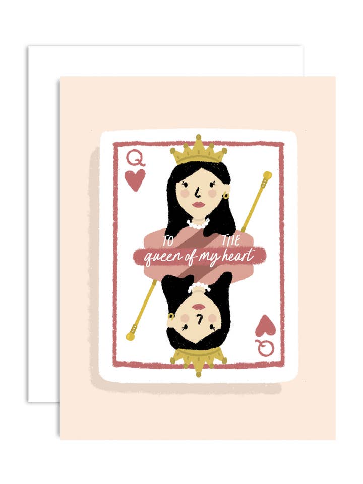 Queen of My Heart - Carte de vœux d'amour/anniversaire pour la vente par peach & paperie