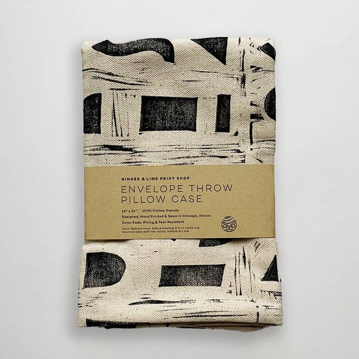 Natural Geometric Envelope Pillow Cover for wholesale by Ginger & Lime Print Shop