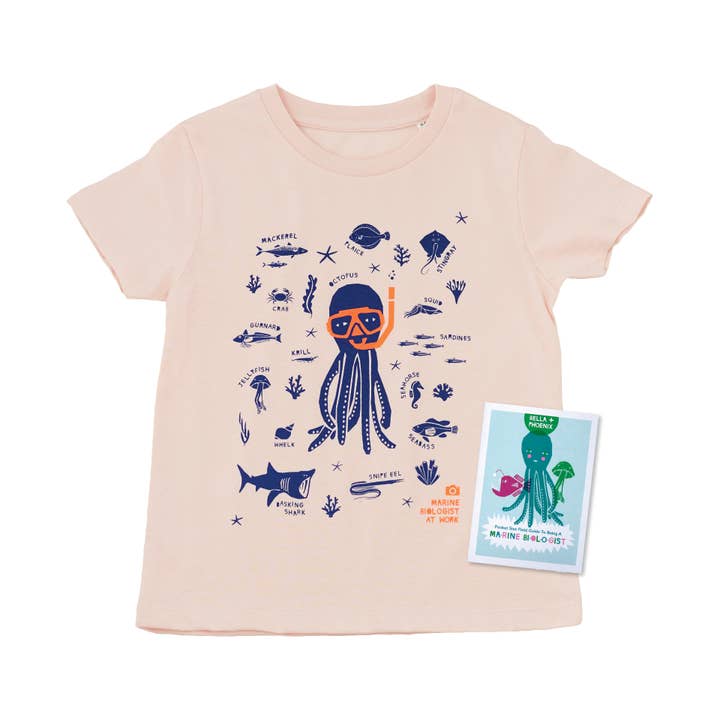 Camiseta e livreto orgânicos da British Sea Life por atacado de Bella + Phoenix