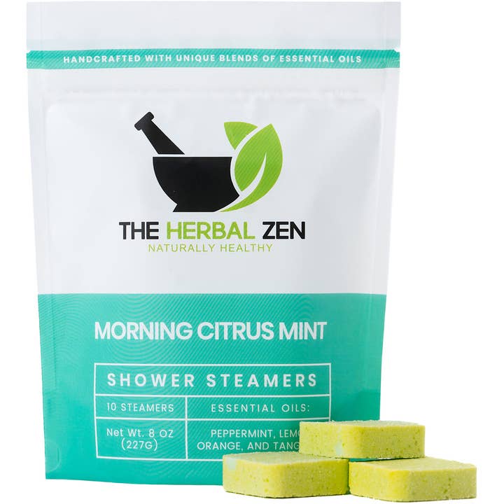 The Herbal Zen - Wholesale Shower Steamer/Bomb - Morning Citrus Mint Aromatherapy Shower Steamers | Handmade