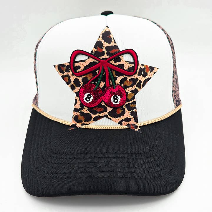 Leopard Star Layered HAT/POCKET Patch for wholesale by Trendy Transfers