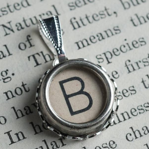 Typewriter Key Pendant for wholesale by Joy Sparks Designs