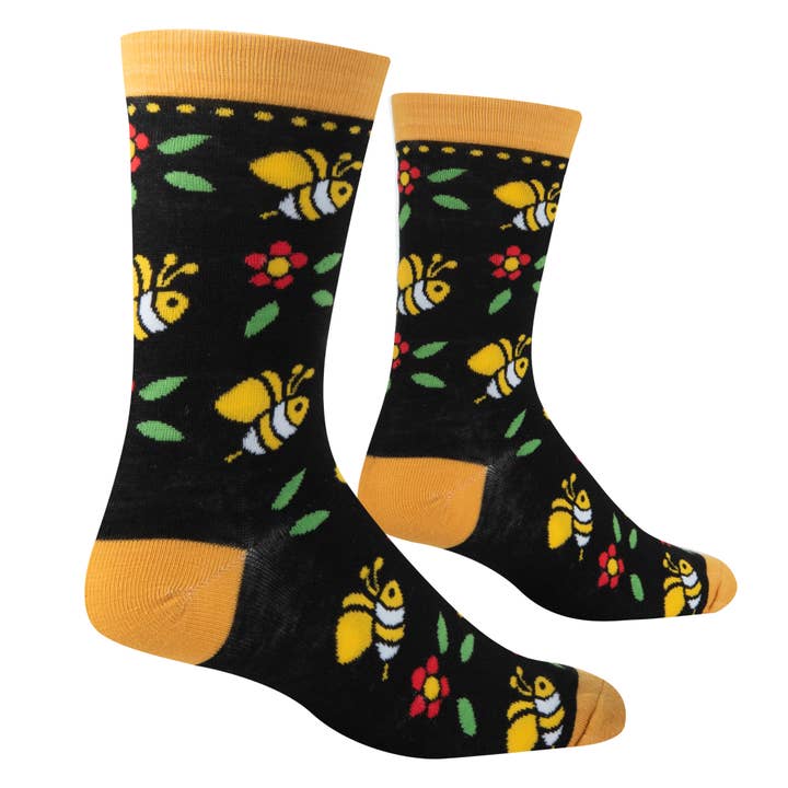 Crazy Socks - Wholesale Socks - Women's - Crazy Socks - Womens Crew - Bumble Bees