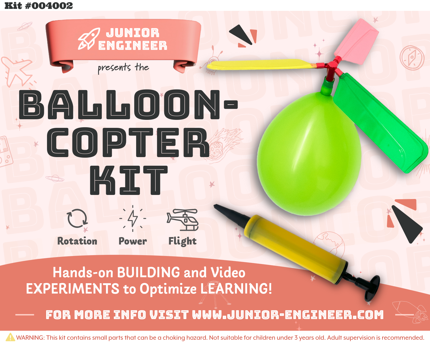 Junior Engineer - Wholesale Building Set - Kids - Balloon-Copter STEM Kit - Build a Mini Helicopter that Flies1