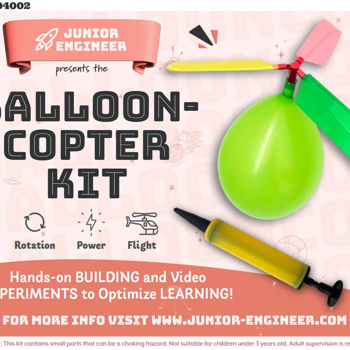 Junior Engineer - Wholesale Building Set - Kids - Balloon-Copter STEM Kit - Build a Mini Helicopter that Flies1