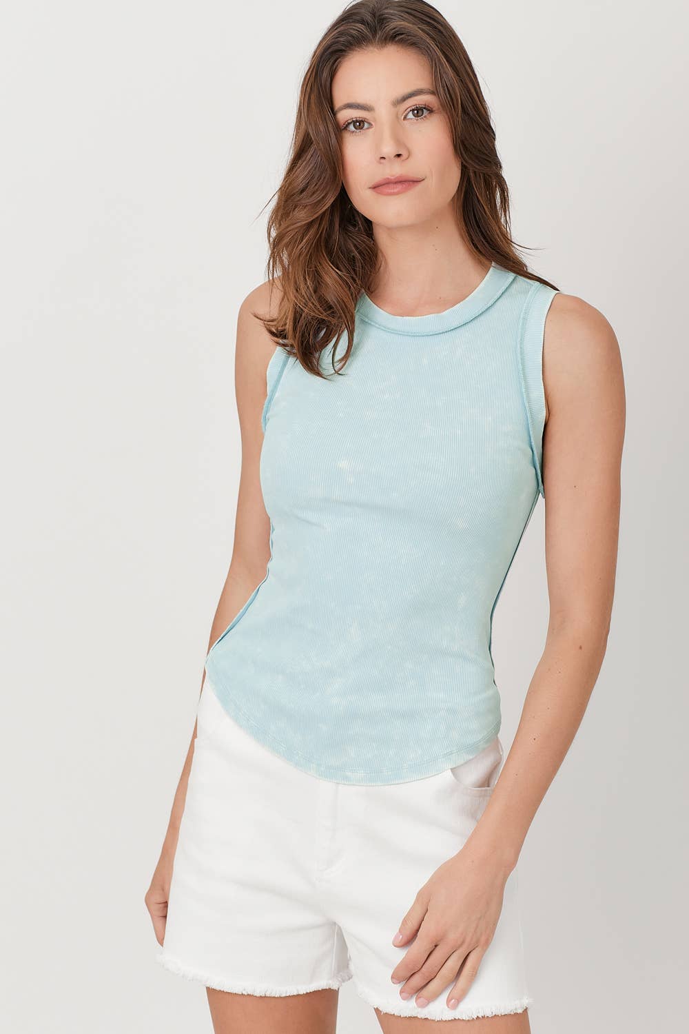 Mystree - Wholesale Tank Top - Women's - 60556 Exposed Seaming Ribbed Tank36