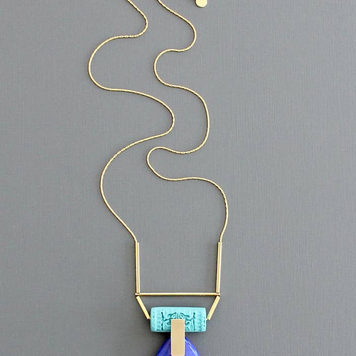 David Aubrey Jewelry - Wholesale Pendant/Charm Necklace - KYL326 carved turquoise pendant necklace