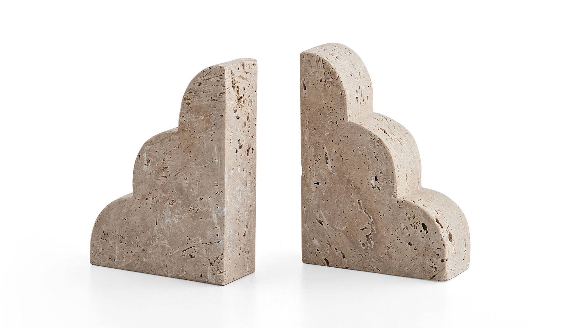 HAAND Craft - Wholesale Bookend - BOOKEND TRAVERTINE, NATURAL - Marble Book Holder, Home Gift2