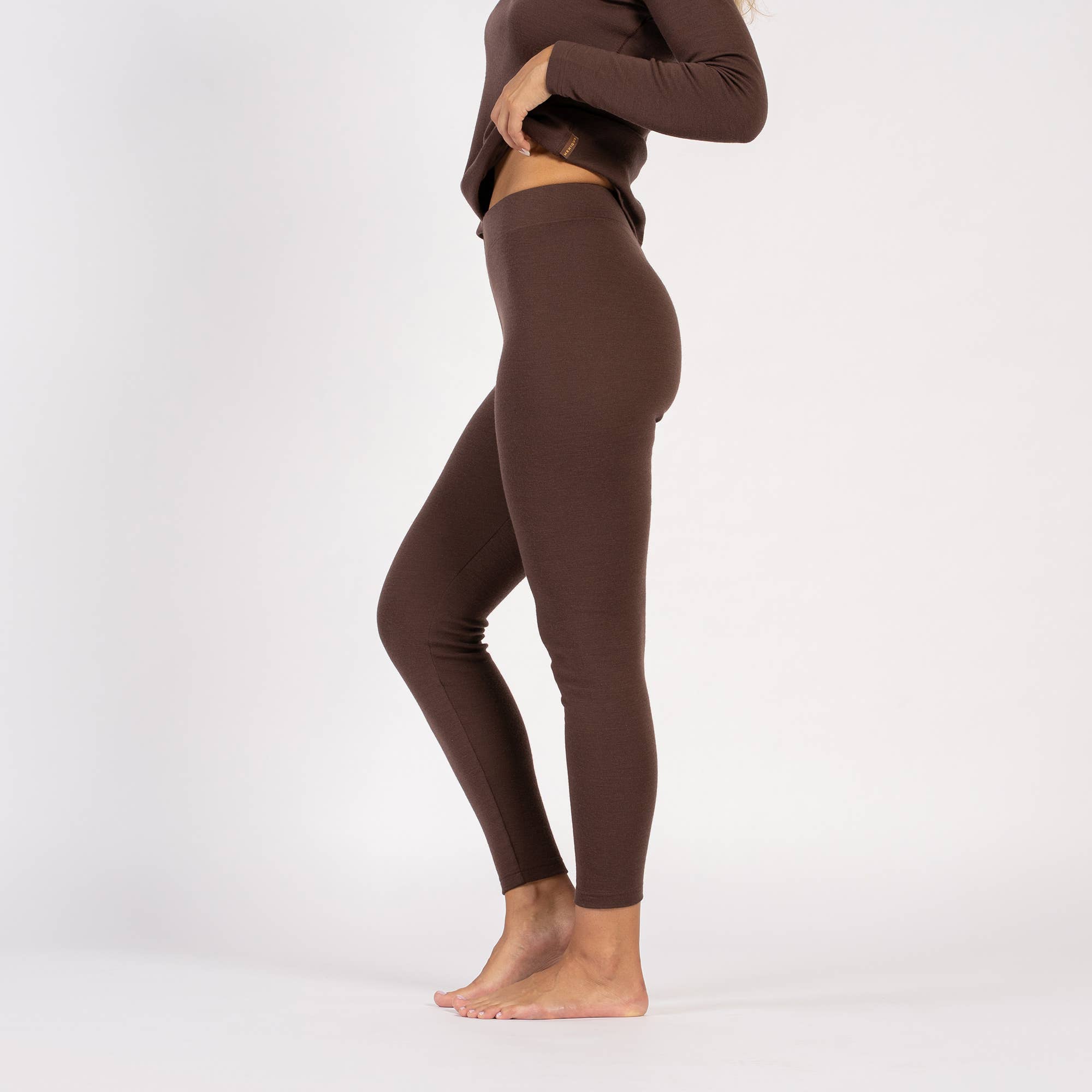 menique - Wholesale Athletic/Lounge Leggings - Women's - Women's Merino Wool Stretchy Black Leggings8