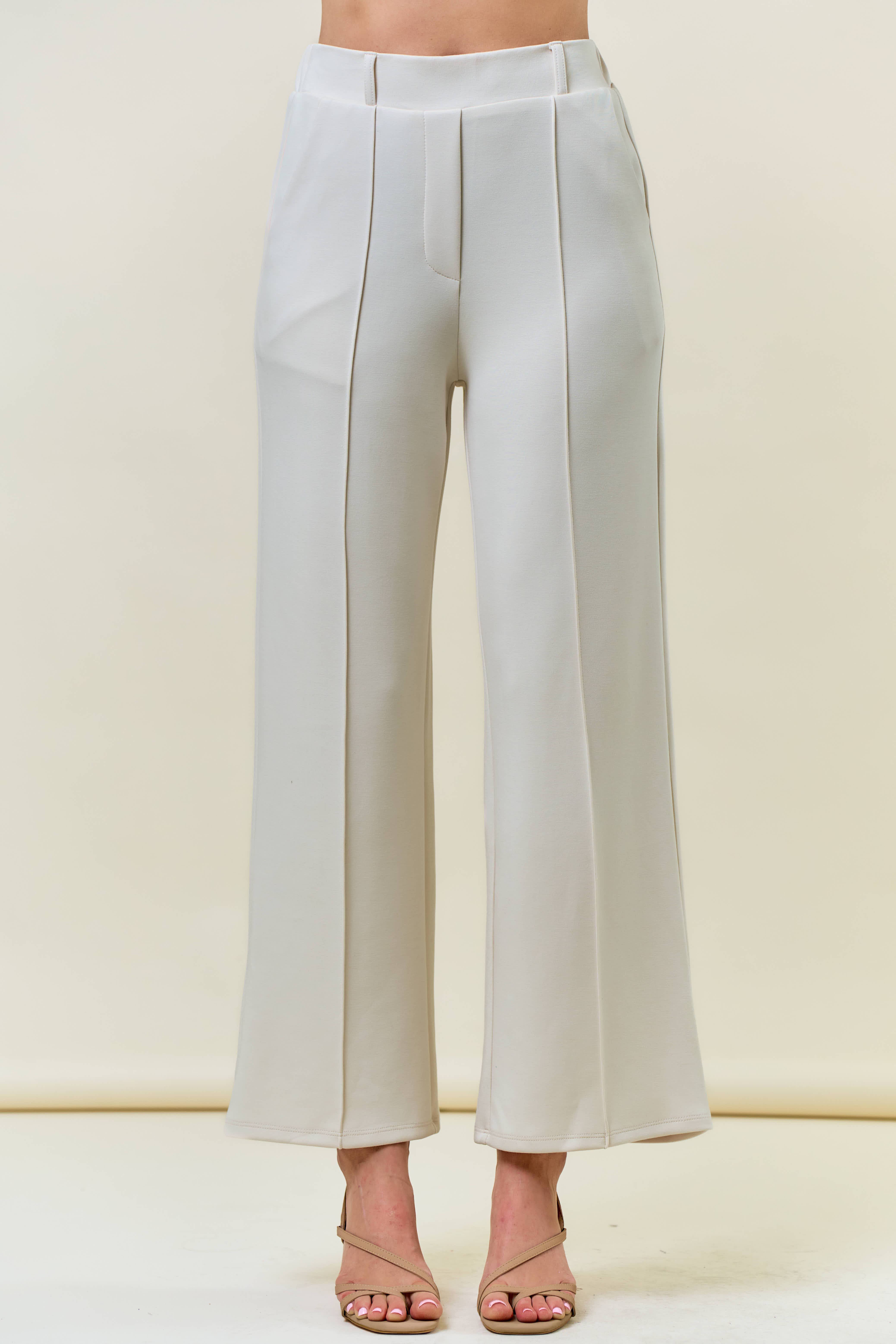 Doe and Rae – Engroshandel Bukser - Dame – SMØRBLØDE BØRSTET MODAL PINTUCK BUKSER - 8839P5