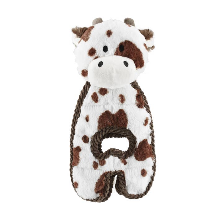 Pet Palette Distribution - Wholesale Pet Plush Toy - Dog - Outward Hound Cuddle Tugs Cow Plush Dog Toy