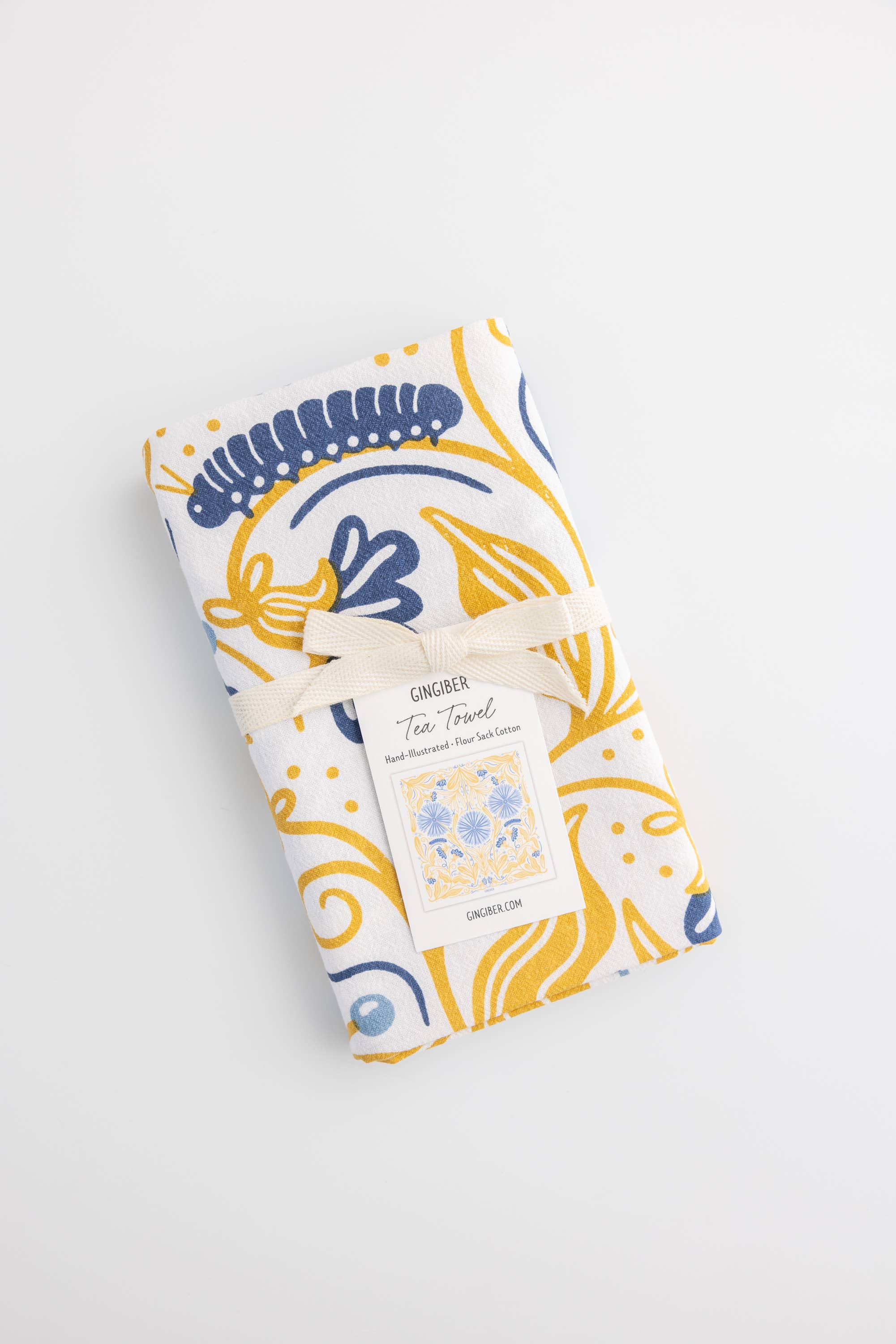 Gingiber - Vendita all'ingrosso Strofinacci - Strofinaccio Blu Bruco – Decorazione Ispirata alla Natura6