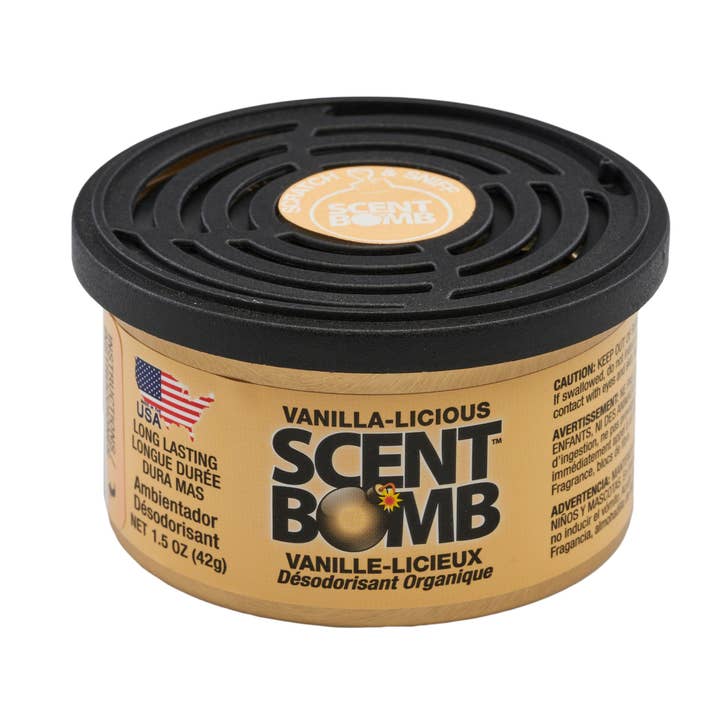Scent Bomb - Wholesale Car Freshener - Unisex - Scent Bomb Vanilla-liscous Organic Can