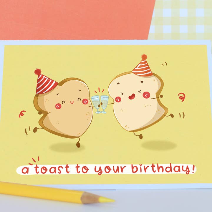 Funny Toast Birthday Card for wholesale by Planet612