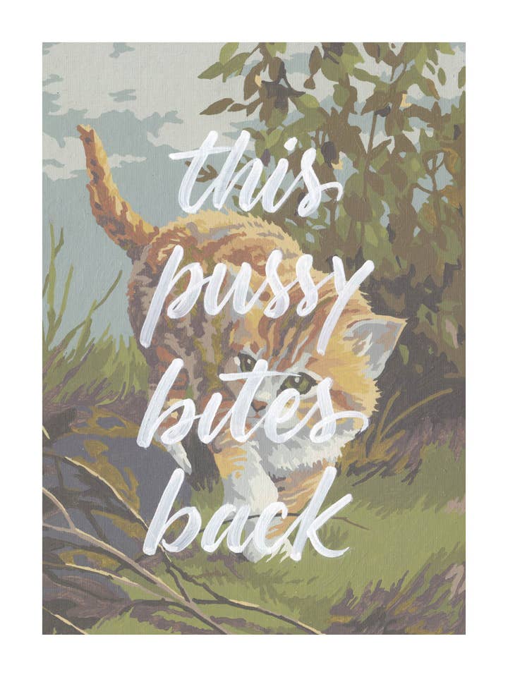 This Pussy Bites Back Looks Left for wholesale by Christopher Rouleau
