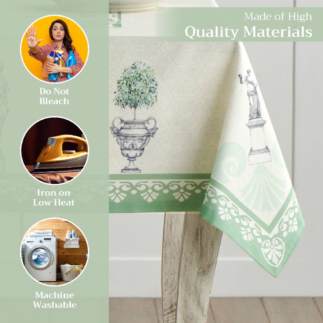 Maison d'Hermine - Design in Every Thread - Wholesale Tablecloth - Tablecloths 100% Cotton - 3 Shapes - Jardin Du Roy2