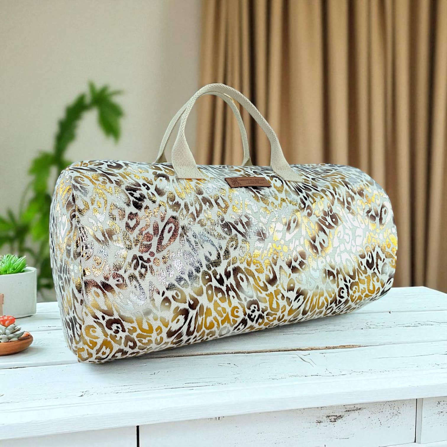 Emmanuel Création – wholesale Weekender bag – Unisex – Duffle bag, "Savannah" white4