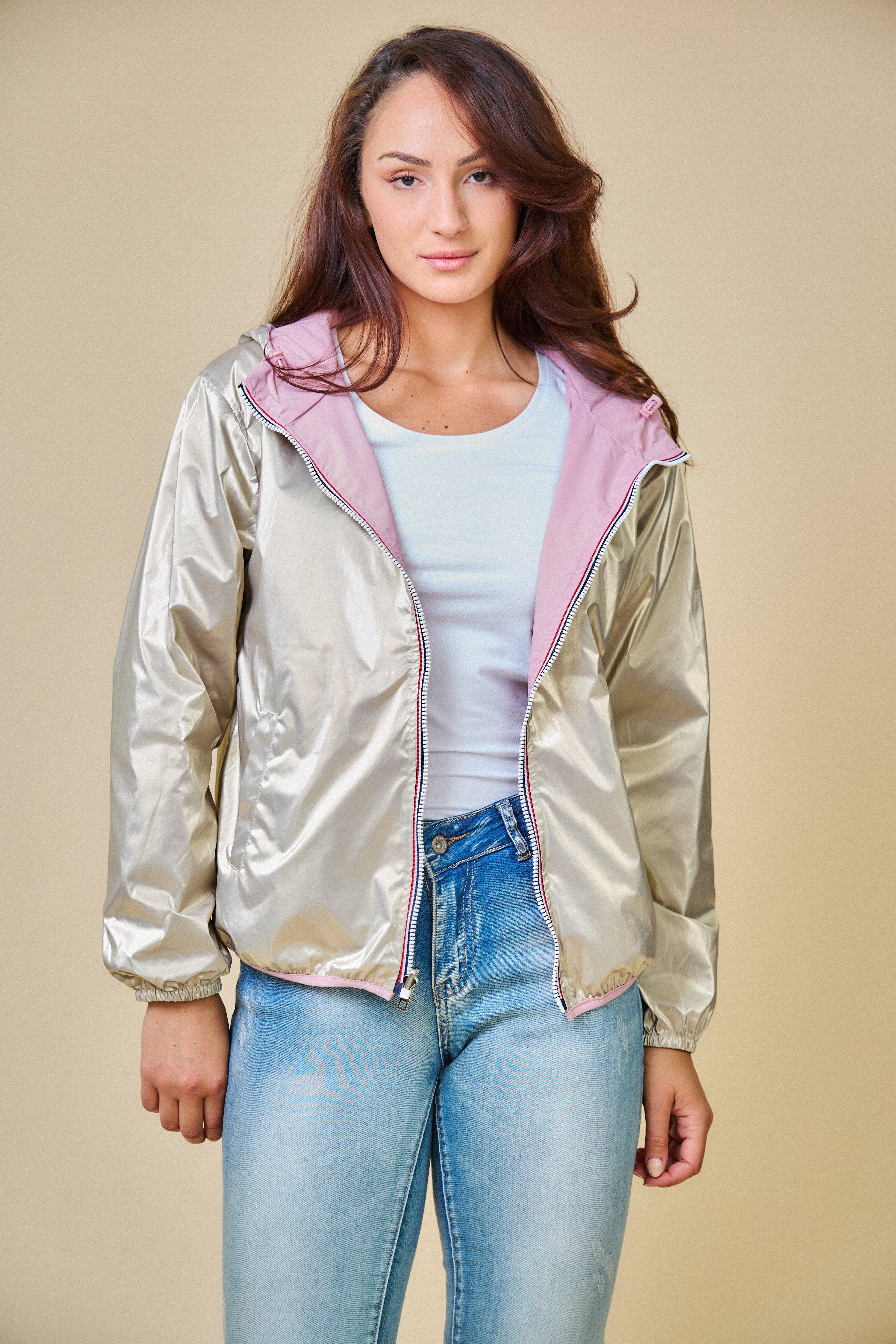 Escandelle Paris - Wholesale Parka - Women's - Short Reversible Waterproof Solid Parka11