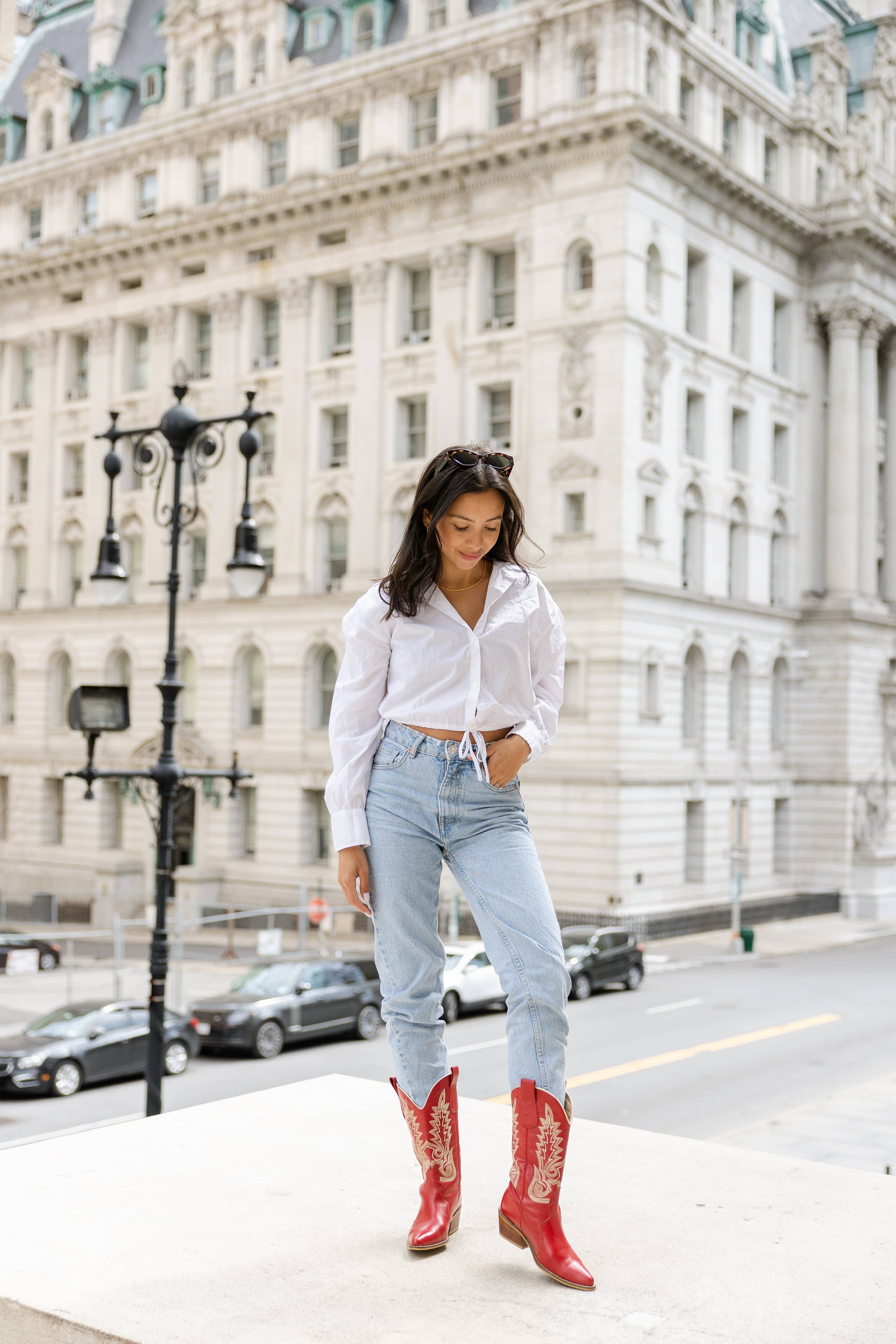 Loyal western cowboy women boots red leather womens shoes for wholesale on Faire13