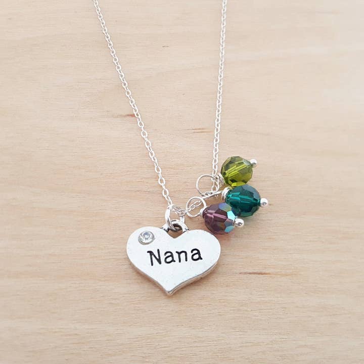 Collier Nana - Collier Pierre de Naissance Grand-mère - Choisissez Votre Pierre de Naissance - Collier en Argent Sterling - Collier Multi Pierres de Naissance - Idée Cadeau pour la vente par CY Design Studio