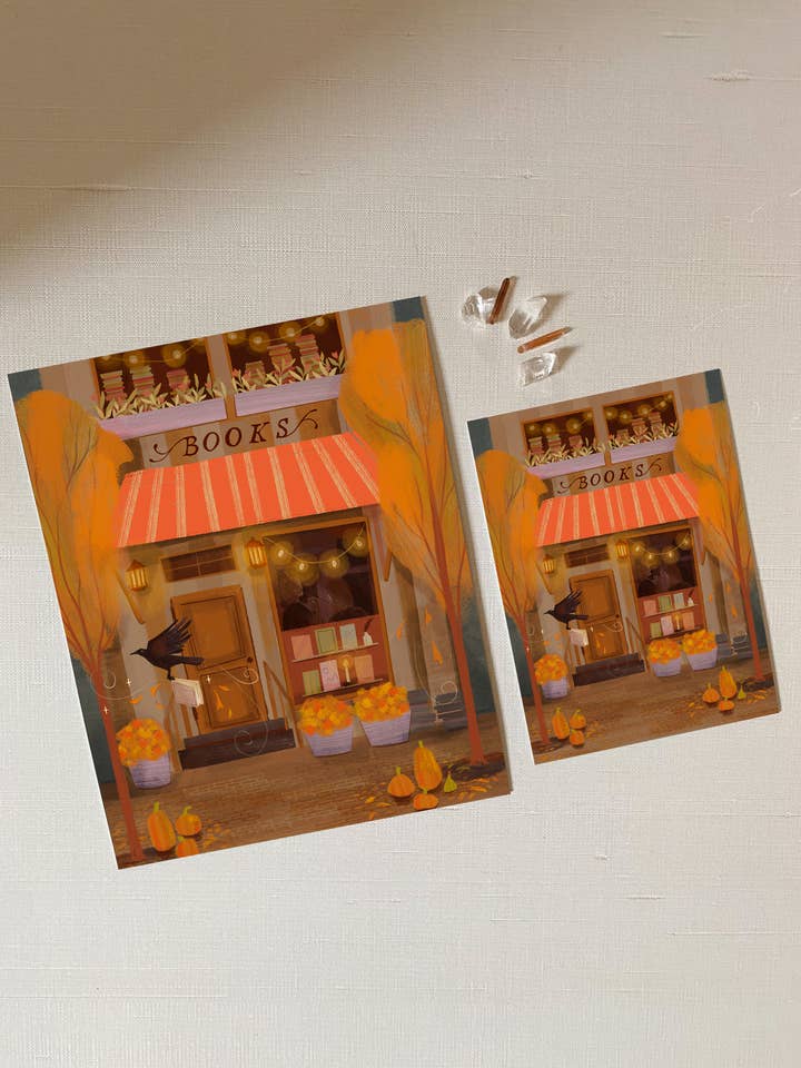 Impression d'art : Librairie Lantern & Lore ; 5x7, 8x10, 4x6 pour la vente par Lantern Print Co.