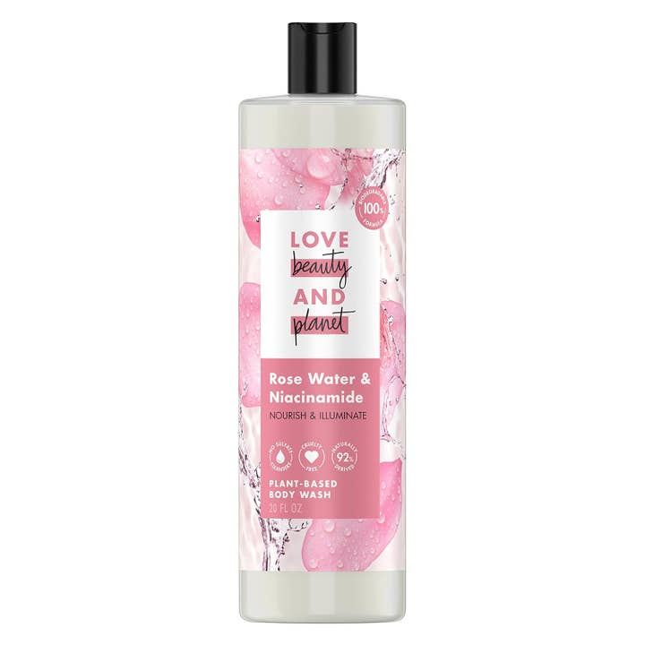 Love Beauty and Planet, Body Wash, Rose Water, 20oz for wholesale by First Choice Buying