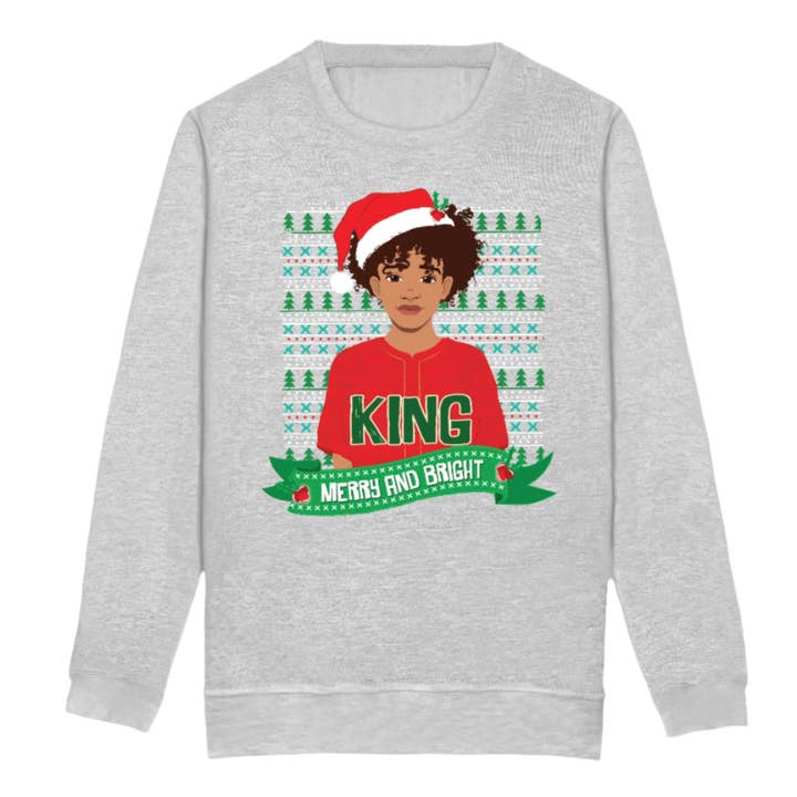 Fefus Designs - Wholesale Sweatshirt - Kids - Mixed Race Boy Christmas Sweatshirt – Holiday Jumper | Fefus Designs
