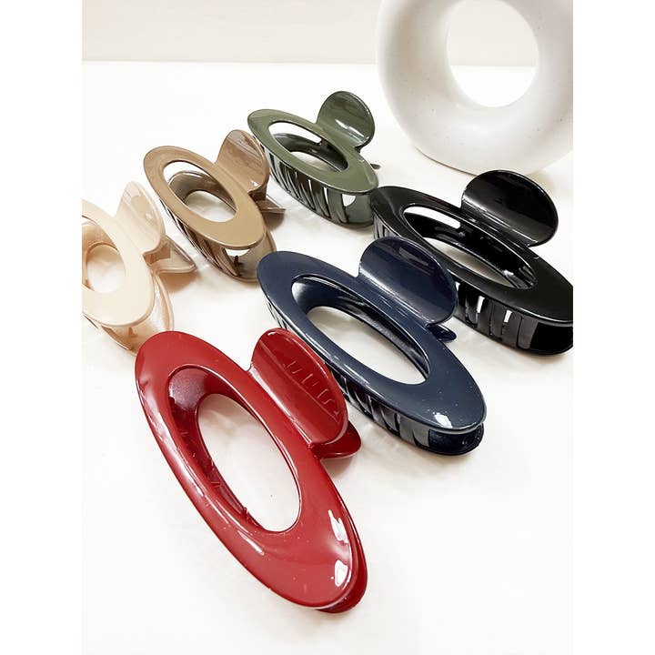 MIX COLOR Fall Shades of Round Hair Claw for wholesale on Faire6