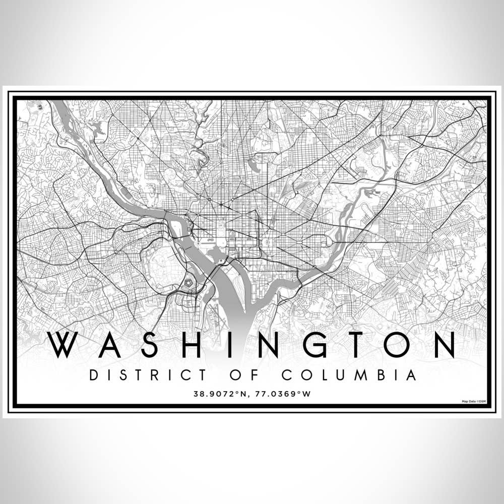 JACE.design - Wholesale Art Print - Washington DC Map Print Classic3