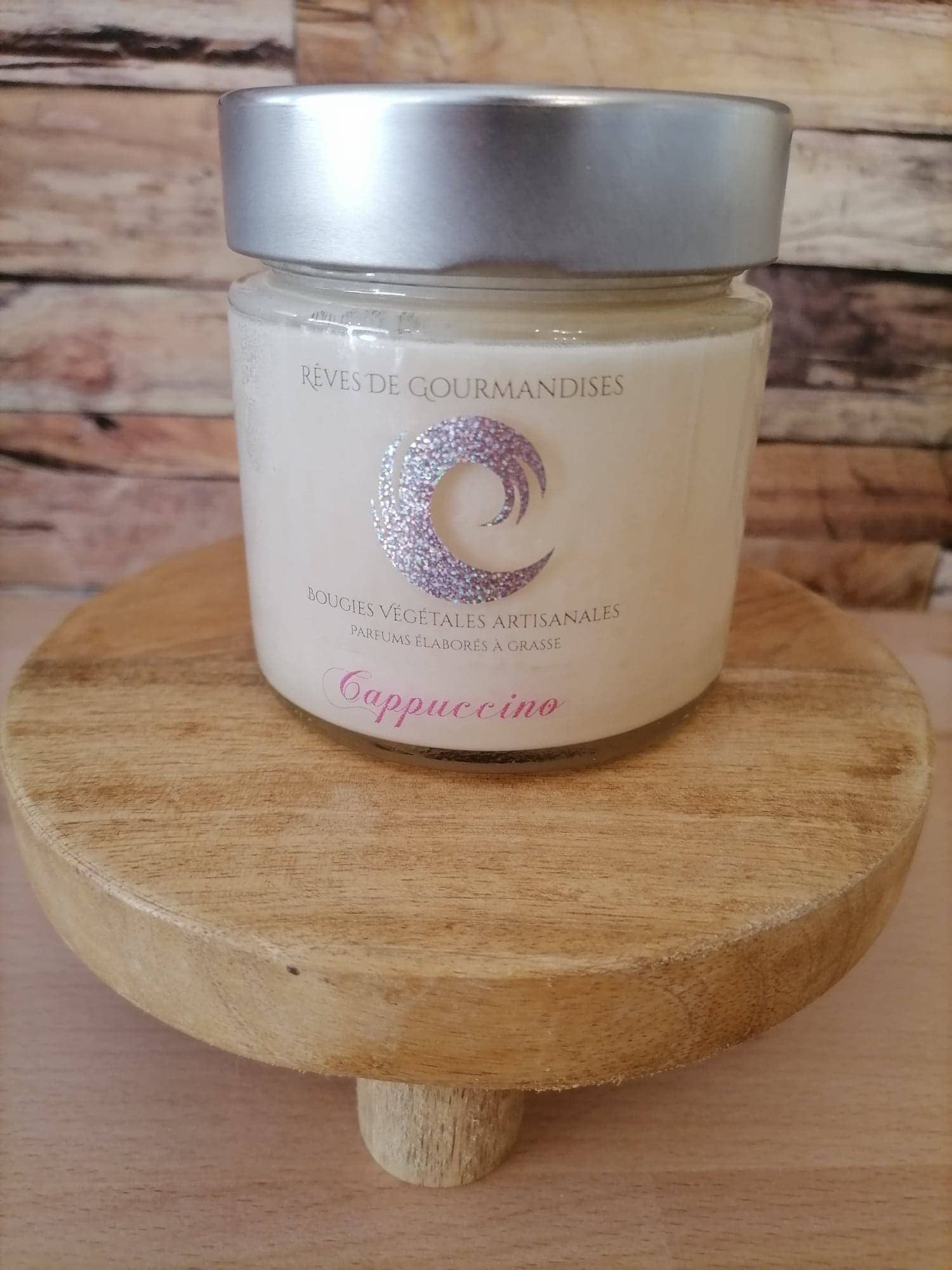 Candle with wooden wick for wholesale by Rêves de gourmandises