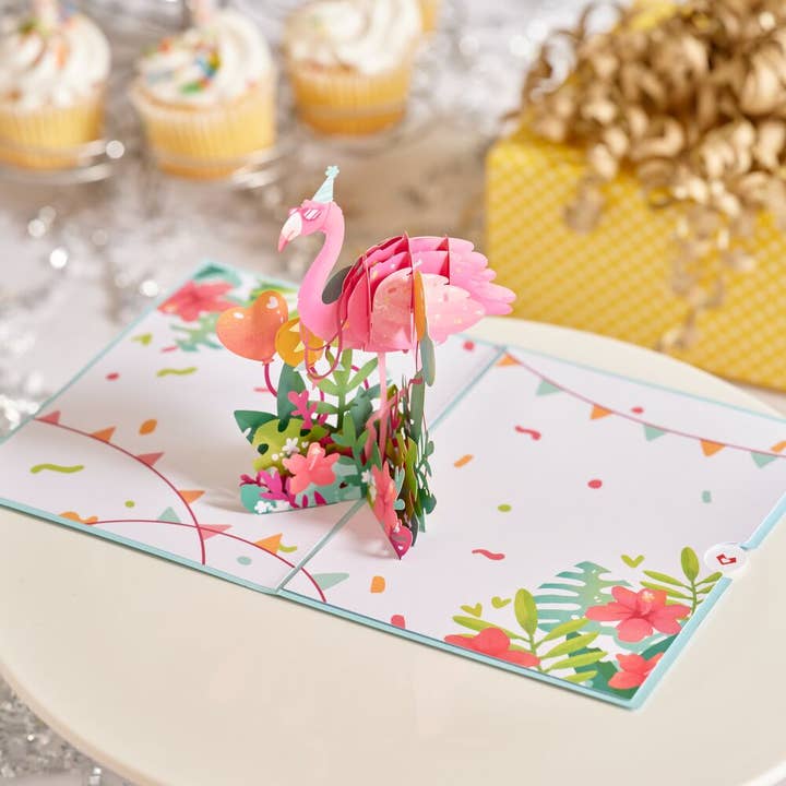 Lovepop Cards - Wholesale Birthday Card - Flamazing Birthday Flamingo 5x7" Card, Birthday Cards5