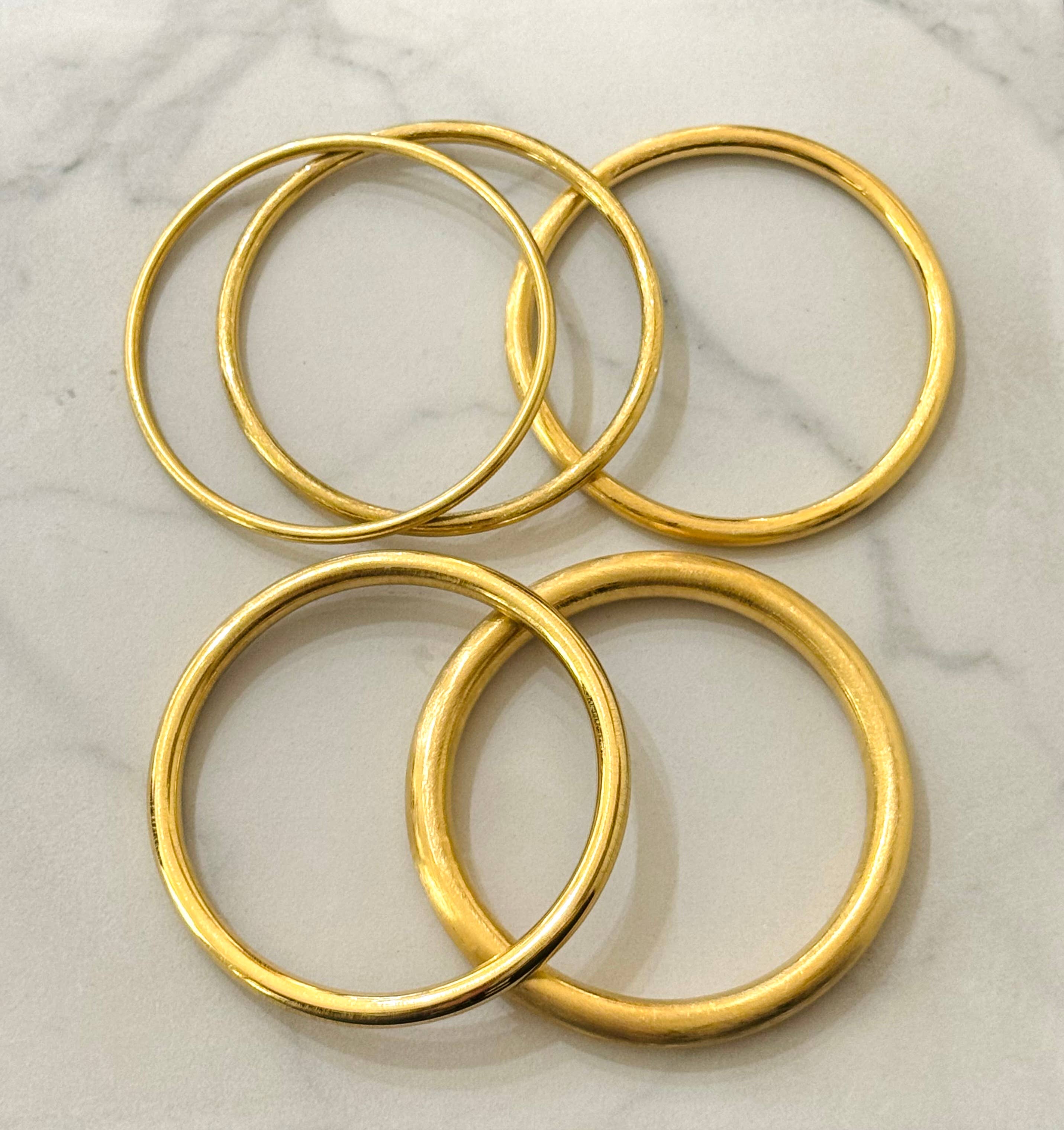 Cassette Barcelona - Wholesale Cuff Bracelet - Mignard Brushed Gold Cuff Bracelet6