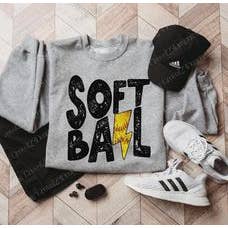 Softball Lightning Bolt Transfer Sheet for engroshandel hos PLT Wholesale