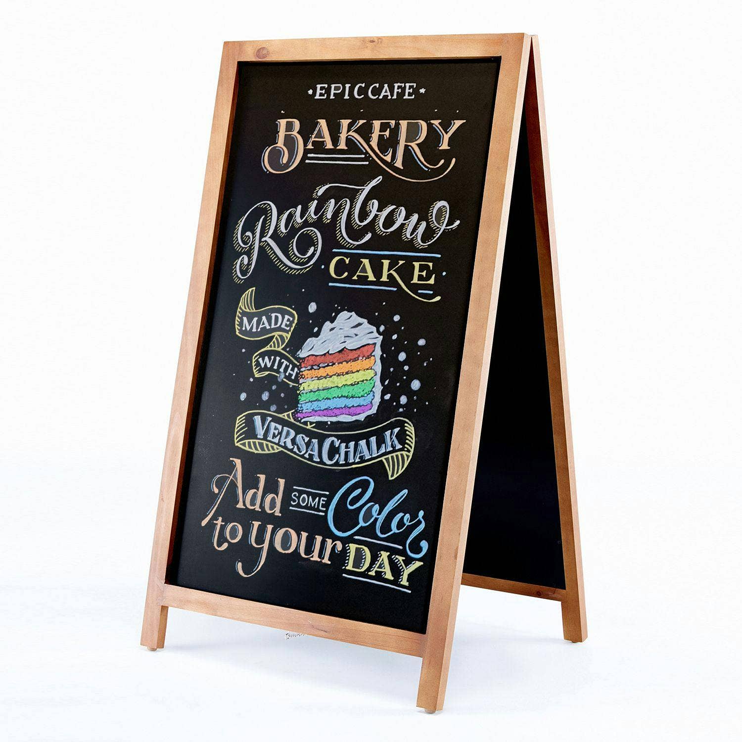 VersaChalk - Wholesale Chalkboard - A-Frame Sidewalk Chalkboard + Fine Tip White Marker1