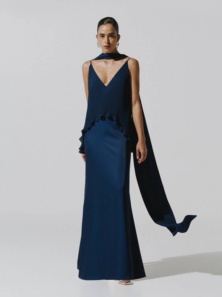 Danielle Maxi Dress Night Blue for wholesale by Baobab