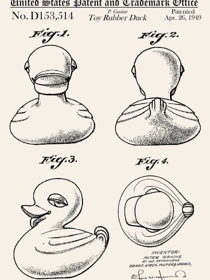 Toy Rubber Duck Greeting Card for wholesale by PATENT PRESS GREETING CARDS