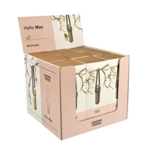 SingingFriend – wholesale Bird feeder – 9X Max recycled plastic bird feeder in counter box1