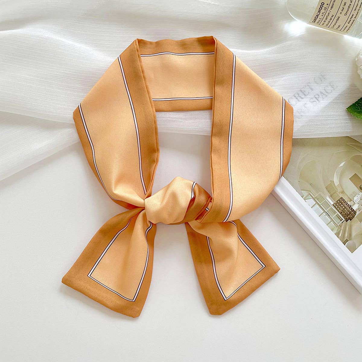 ACCITY - Wholesale Scarf - Women's - Long Thin Ribbon Scarf – Ponytail, Neck, or Purse_CWASC07266