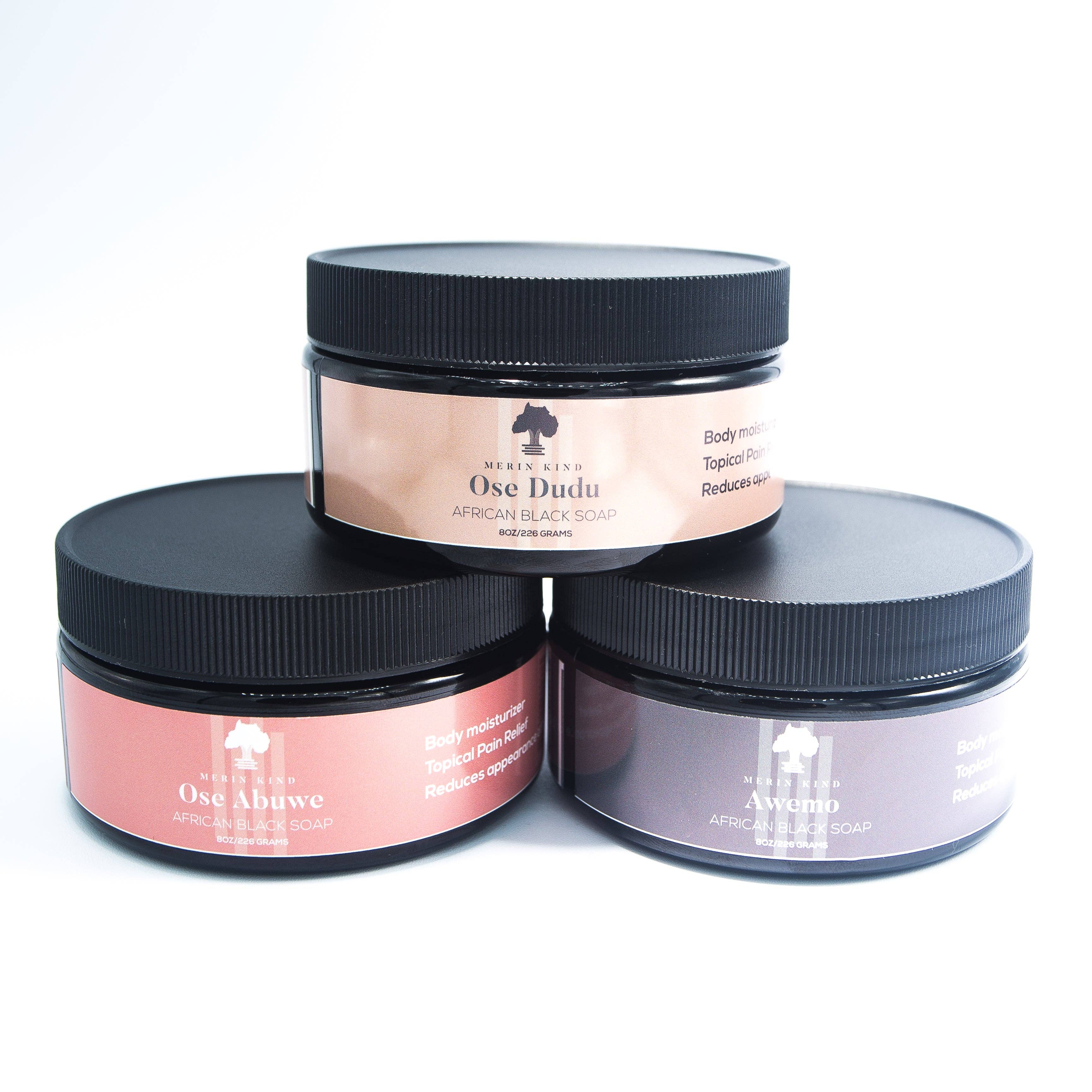 Merin Kind – Großhandel Feste Seife – Ose Meta Premium African Black Soap - Geschenkset1