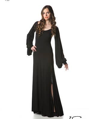 Offener Rücken mit lockerem Perlenakzent Schwarzes Kleid für den Großhandel von Wassa Wear Boutique