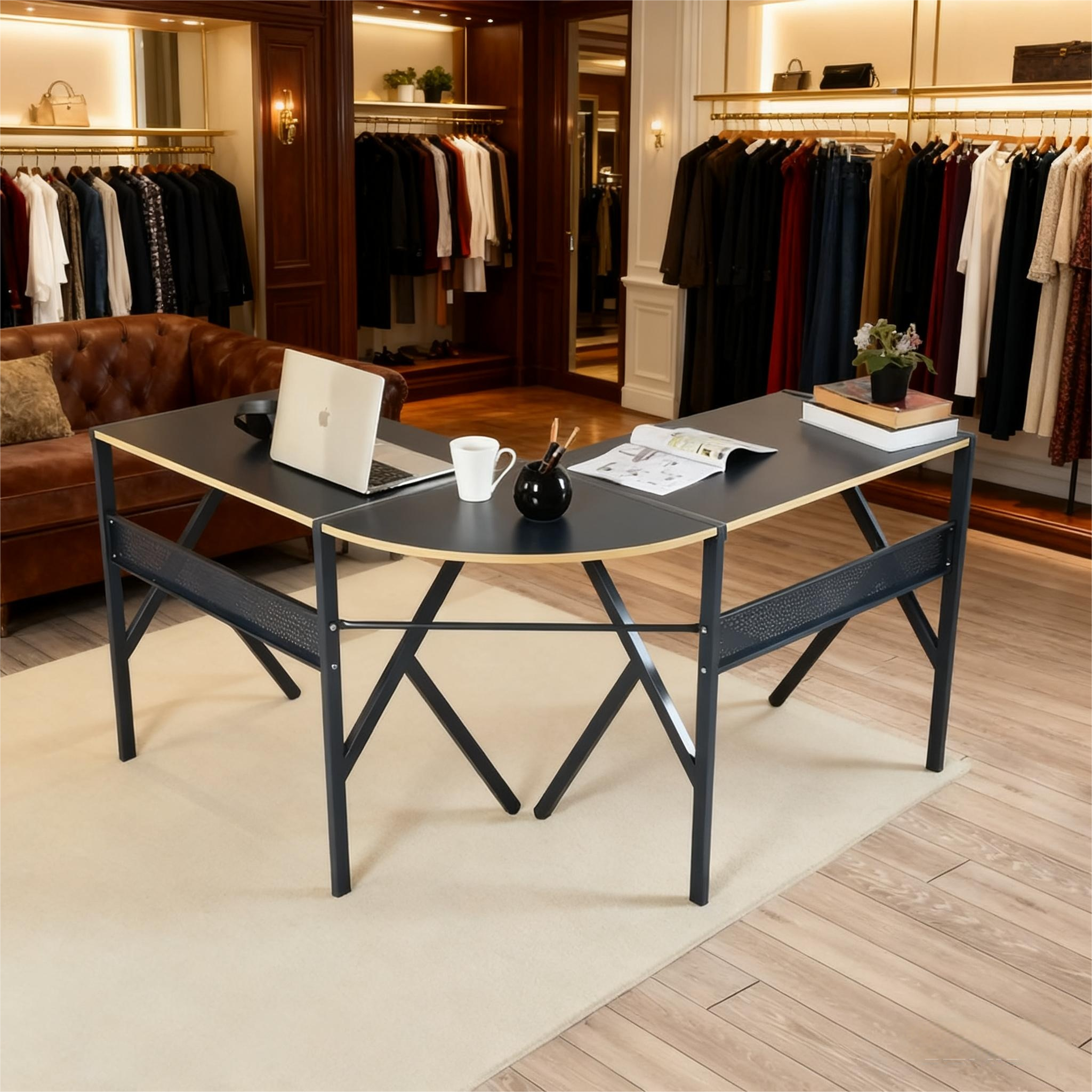 HOMYCASA DESIGN INC - Wholesale Desk Set - Modern L-Shaped Corner Desk1