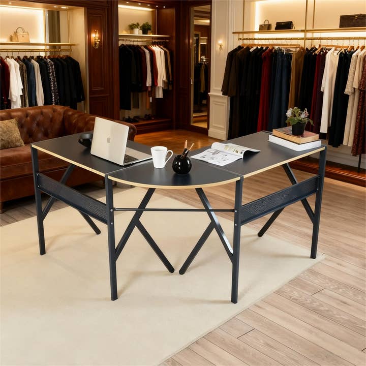 HOMYCASA DESIGN INC - Wholesale Desk Set - Modern L-Shaped Corner Desk1