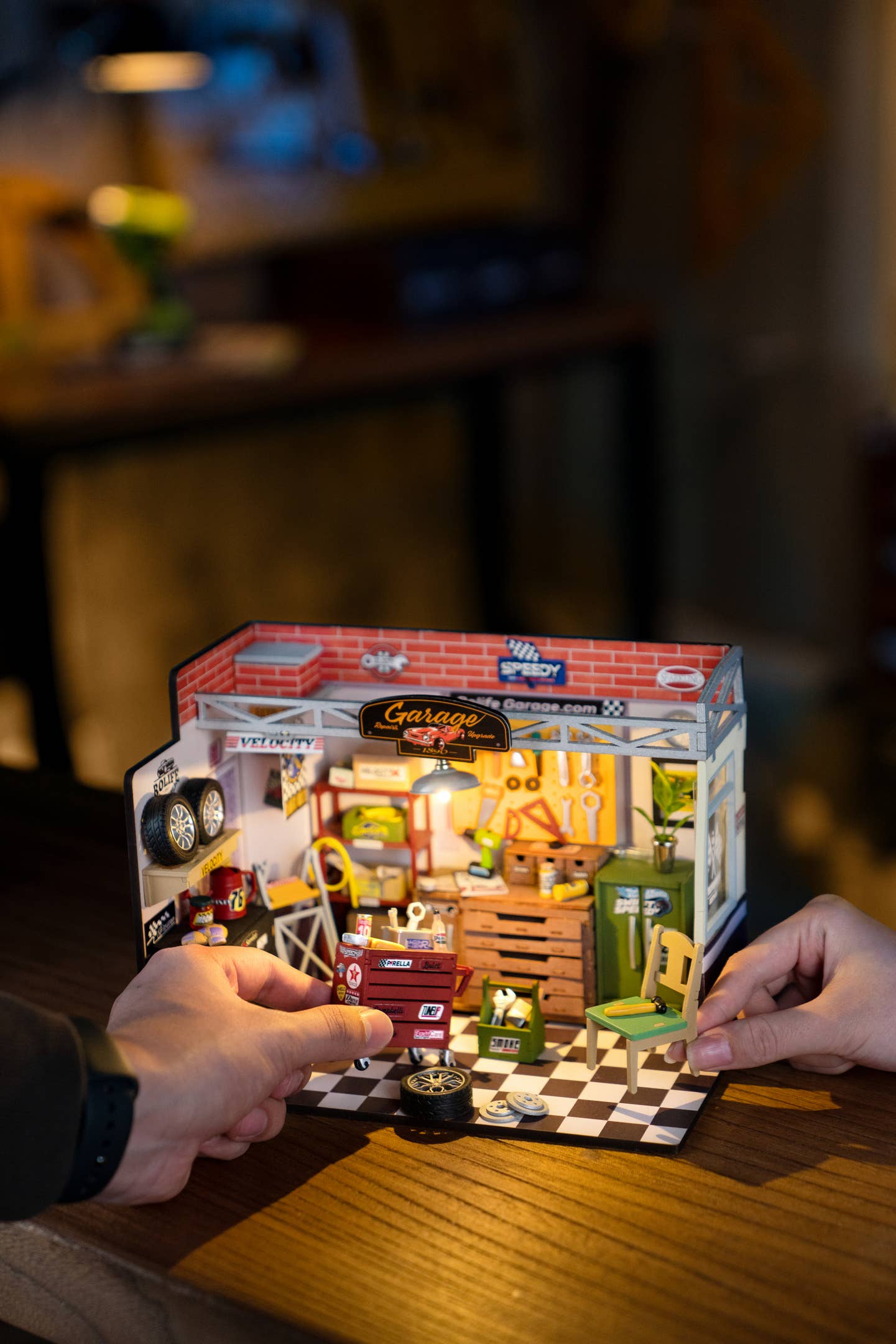 Hands Craft - Wholesale DIY Craft Kit - DIY Miniature House Kit: Garage Workshop15