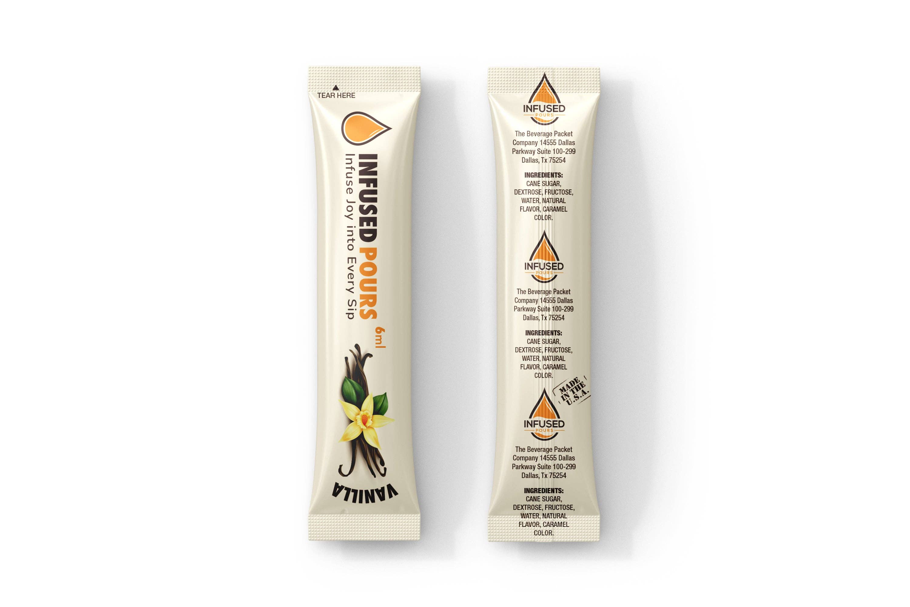 The Beverage Packet Company - Wholesale Flavored Syrup - Vanilla (50 Bags Plus) 6mL6