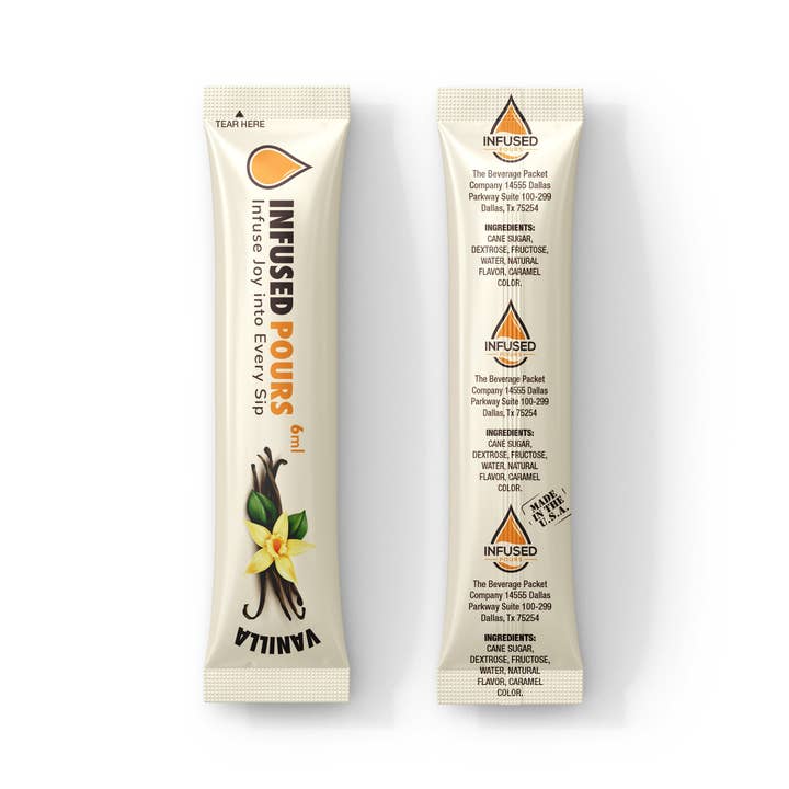 The Beverage Packet Company - Wholesale Flavoured syrup - Vanilla (50 Bags Plus) 6mL6