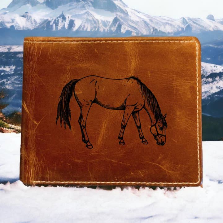 Cartera de Caballo Bifold de Cuero de Búfalo Premium para venta al por mayor de Texan Customs