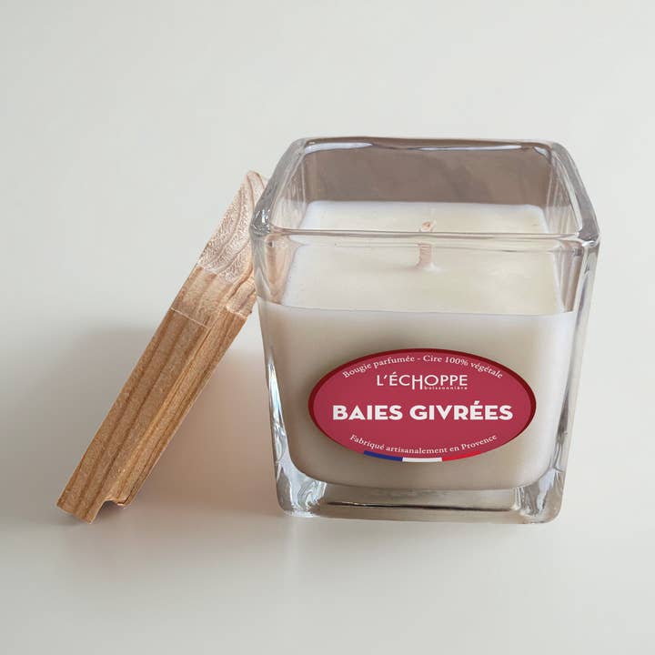 L'Échoppe Buissonnière - Vente Bougie en bocal - Baies Givrées - Bougie parfumée 85g0