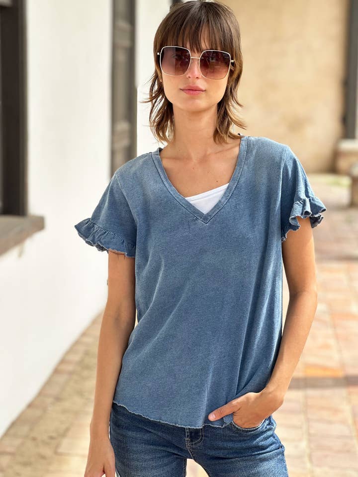 Volang V-ringad T-shirt för wholesale av Billy T