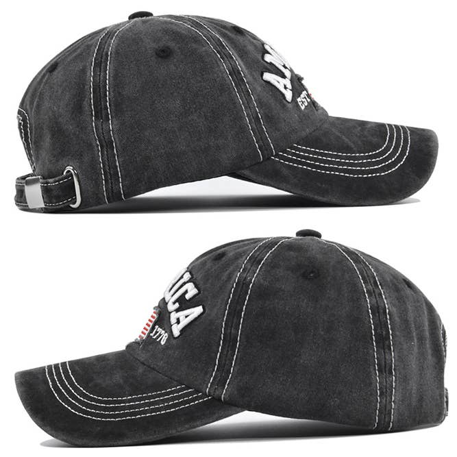 UNISHE - Wholesale Baseball Cap - Women's - America Flag Embroidered Baseball Cap DXCB327